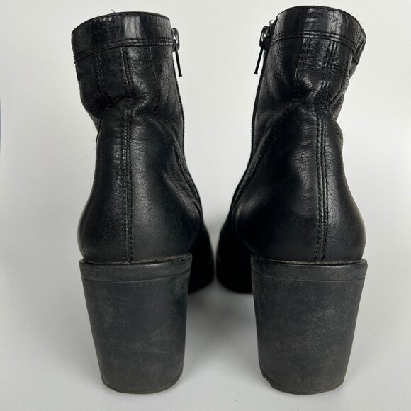 Urban Outfitters Vagabond Leather Boots Chunky Heel Platform Whimsigoth Booties - Picture 6 of 9